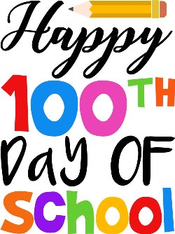 happy 100th day of school